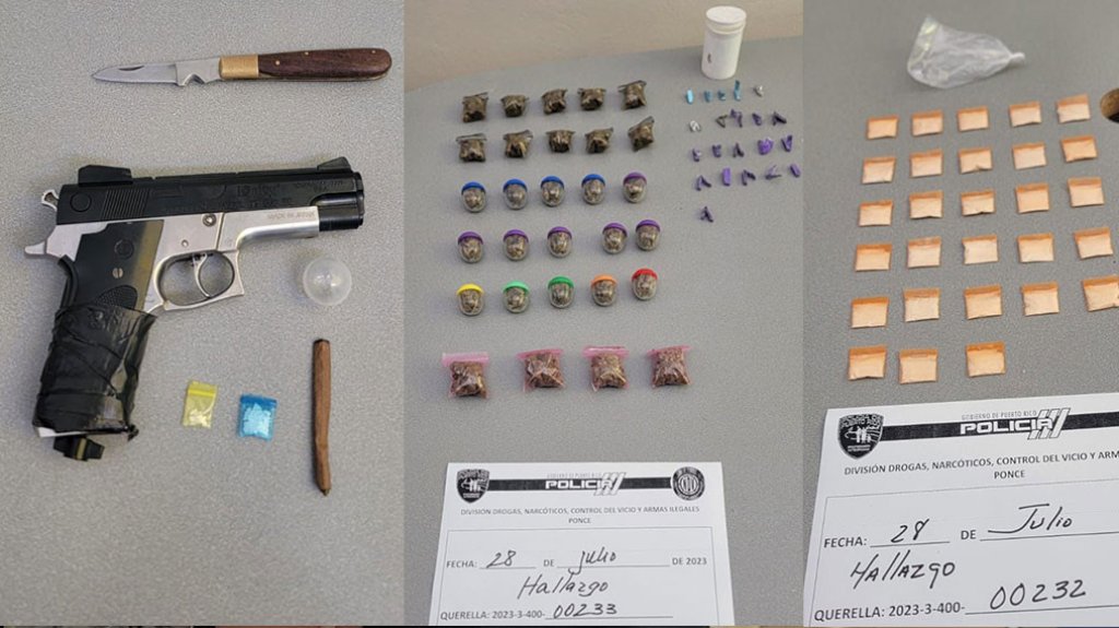  Varios arrestos por arma y drogas en Ponce 