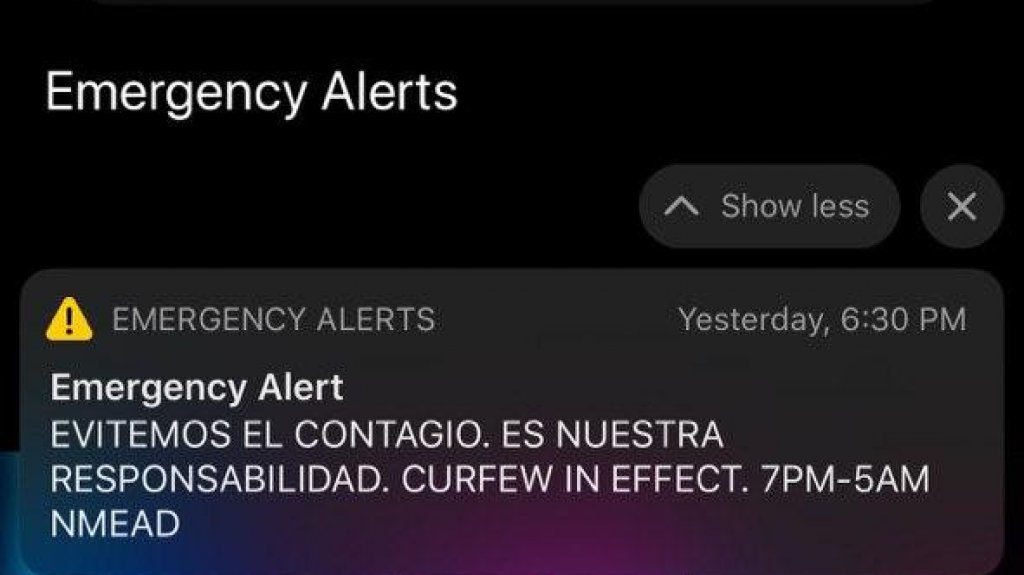 Vuelve la alerta por &ldquo;toque de queda&rdquo; 