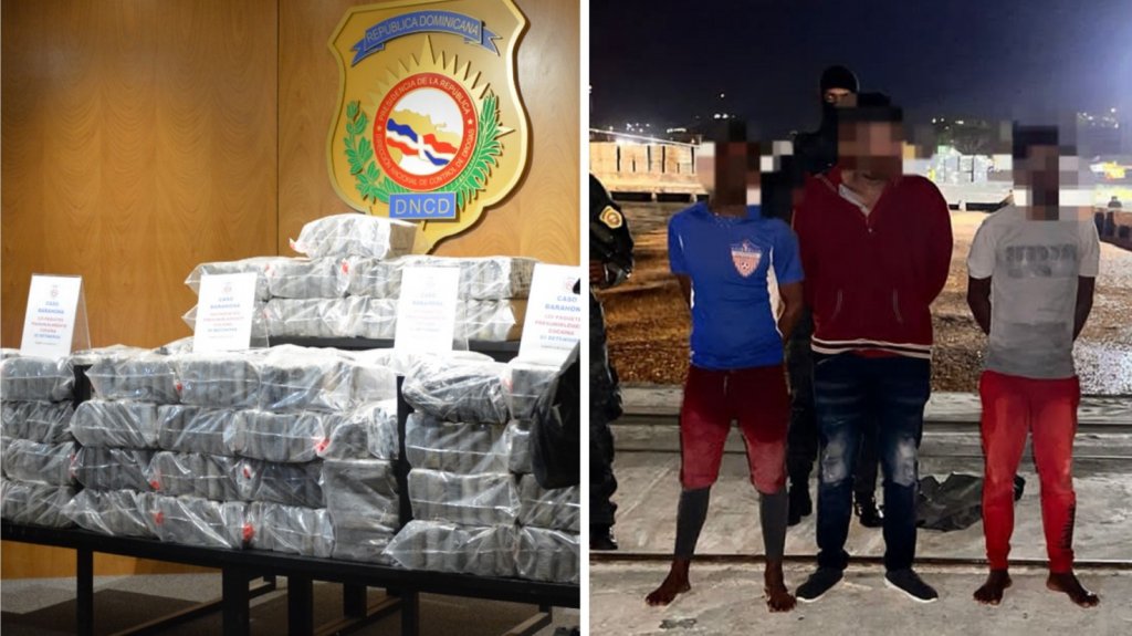  Capturan a dos dominicanos y un venezolano con 329 paquetes de cocaína introducidos al país desde Sudamérica 