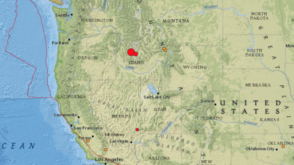  Se registra un potente sismo de magnitud 6,5 en Idaho 