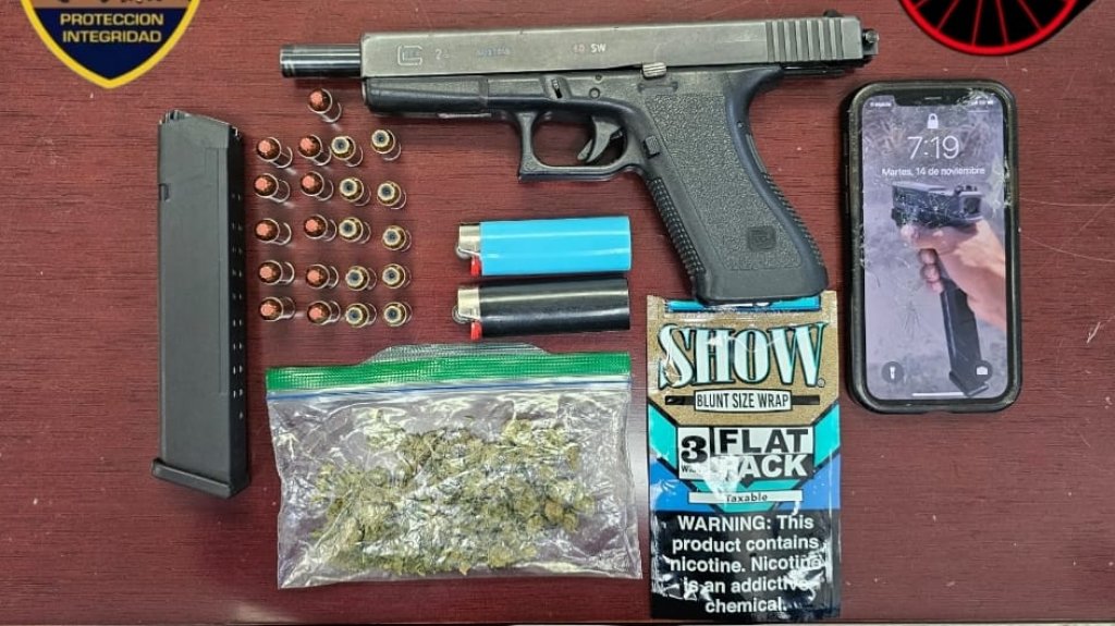  Con un arma y drogas arrestan conductor de 20 a&ntilde;os en Mayaguez 