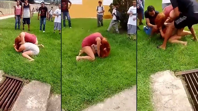 Con "Gistro" al aire, mujeres protagonizan tremenda pelea en residencial publico 