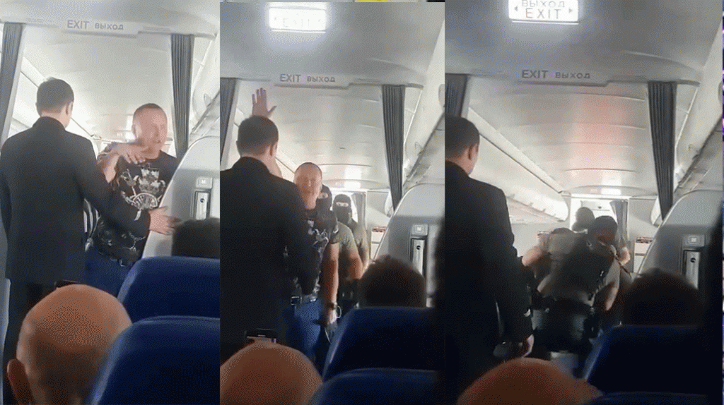  Video: Estaba imprudente en un avi&oacute;n, pero llegaron las fuerzas armadas 