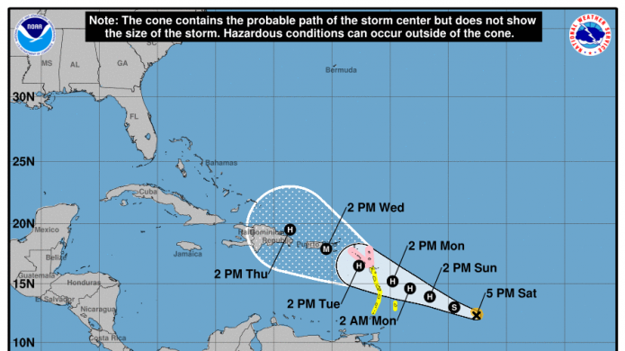 Poco alentador el pronÃ³stico de Maria. PodrÃ­a ser huracÃ¡n categorÃ­a 3 en su punto mÃ¡s cercano a Puerto Rico.