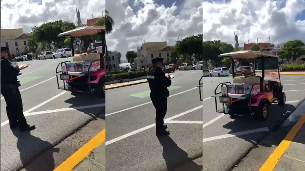  Video: Due&ntilde;a de negocio en Viejo San Juan, intenta burlarse de polic&iacute;as nuevos, pero aun as&iacute; se llev&oacute; su boleto 