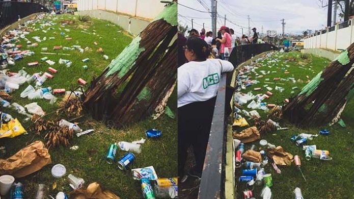 Fotos: Boricuas mientras estaban en la fila para recibir hielo dejaron tremendo vertedero 