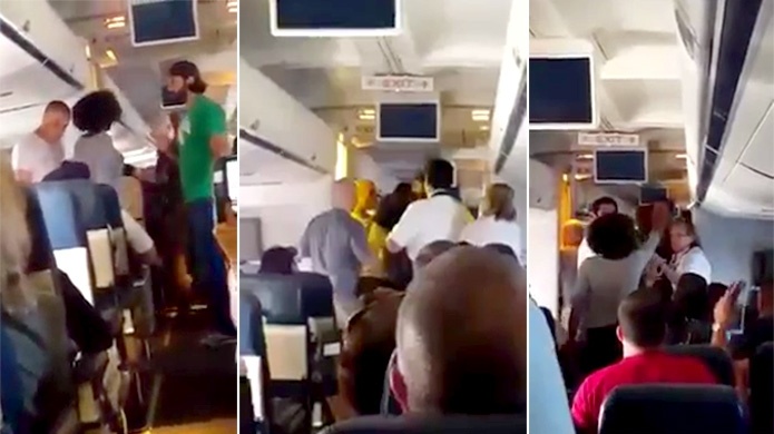 Video: Captan discusiÃ³n en vuelo que saliÃ³ de Puerto Rico a Philadelphia