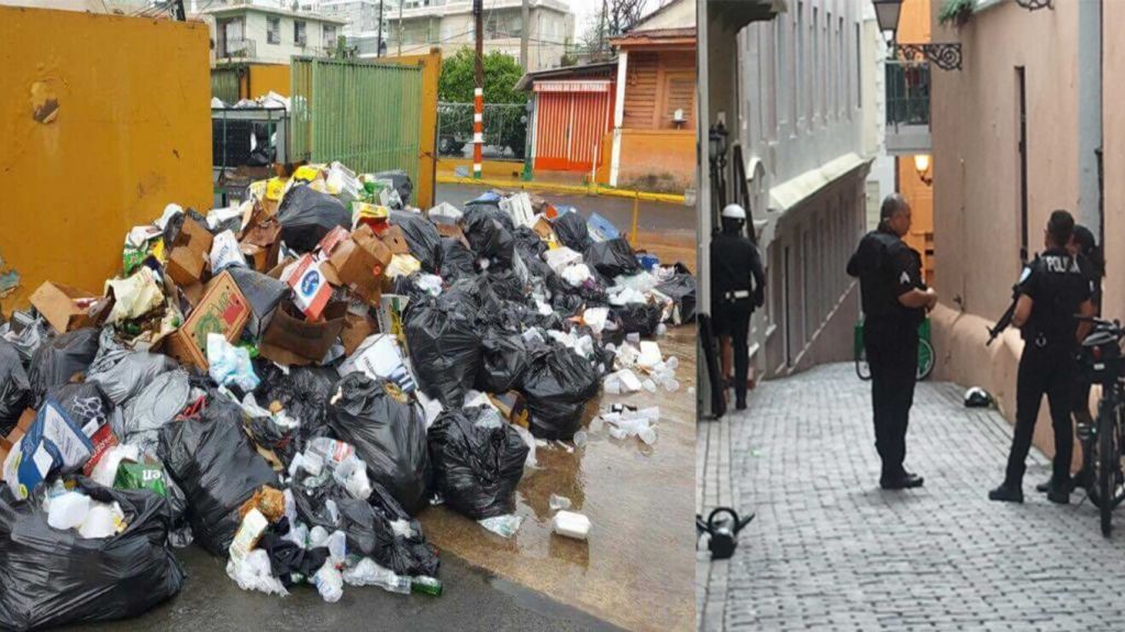 Sin patrullaje Santurce, utilizan policías para velar zafacones de la placita 