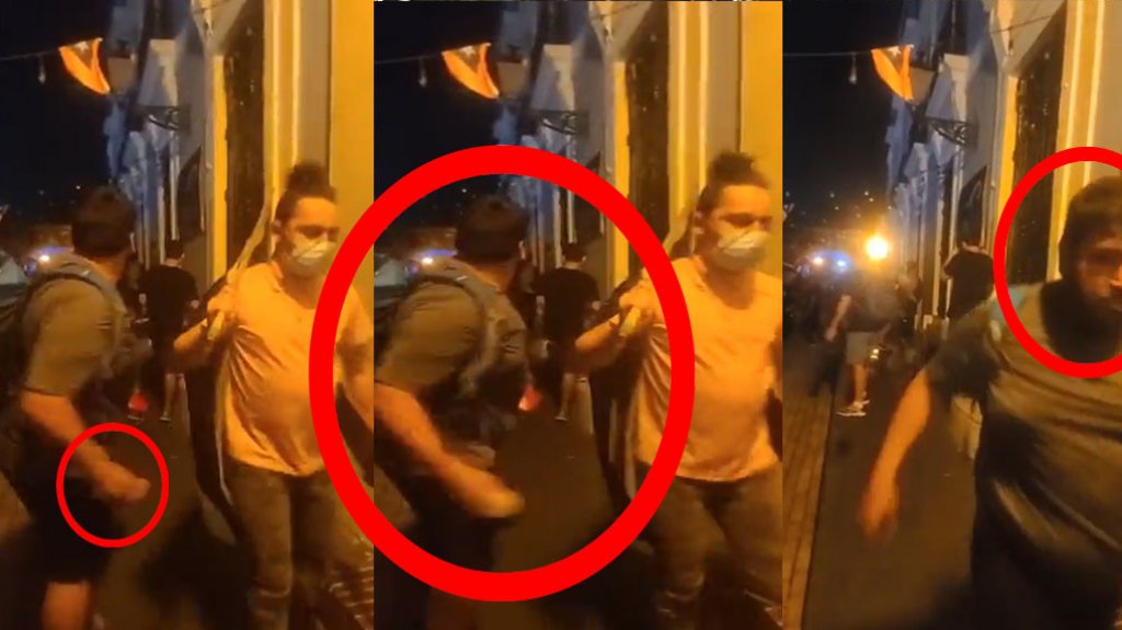  Video: &ldquo;Le tiran&rdquo; con piedras y botellas a los polic&iacute;as y no quieren que les respondan con Gases 