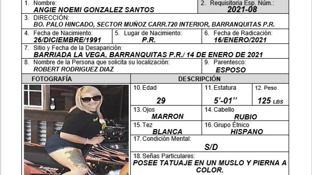  Piden ayuda para localizar a una mujer desaparecida 