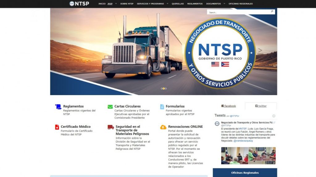  Negociado de Transporte estrena nueva p&aacute;gina digital 