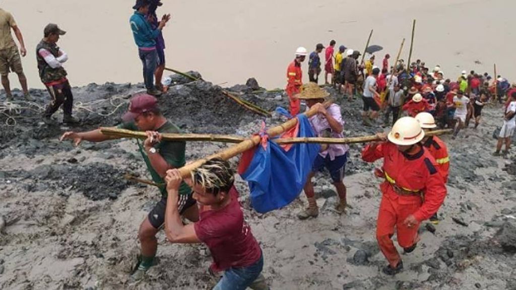  Al menos 113 muertos tras un accidente en una mina de jade en Birmania 