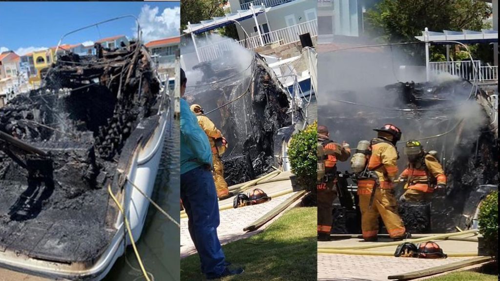  Se quema una lancha Palmas de Mar en Humacao 