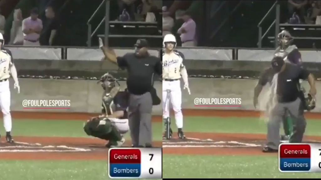  Video: Arbitro de Beisbol detiene un juego para poder vomitar 