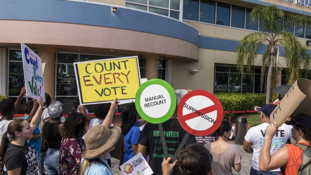  Florida se va al recuento para las elecciones a senador y gobernador 