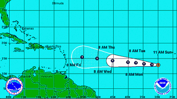 Rumbo al Caribe la sÃ©ptima tormenta de la temporada...
