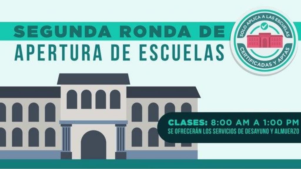  Educaci&oacute;n anuncia segunda ronda de apertura de escuelas 
