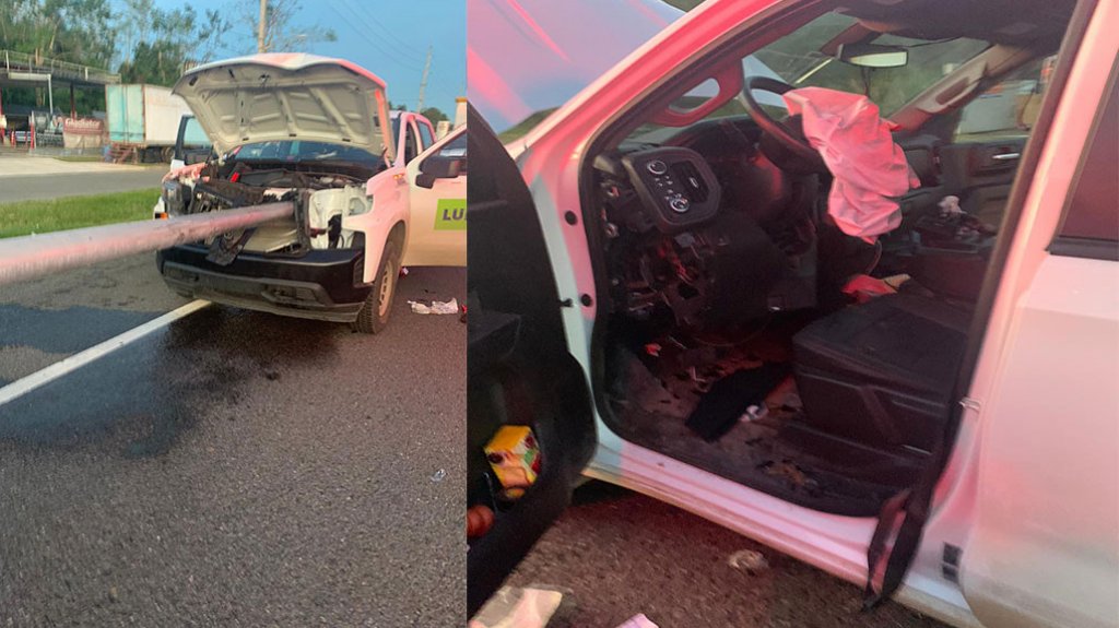  Grave conductor de LUMA que debido al cansancio se durmi&oacute; e impact&oacute; un cami&oacute;n de LUMA 