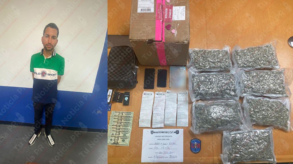  Arrestado con 7 libras de Marihuana en la Perla 