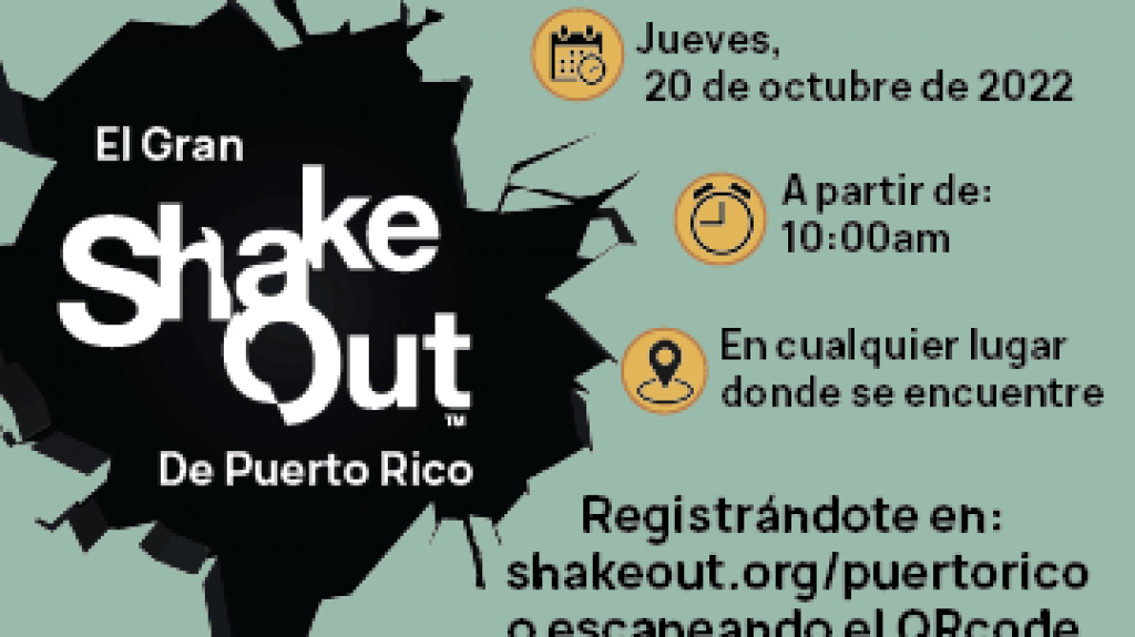  RedSísmica de Puerto Rico del RUM invita a participar delPuerto Rico ShakeOut 2022 