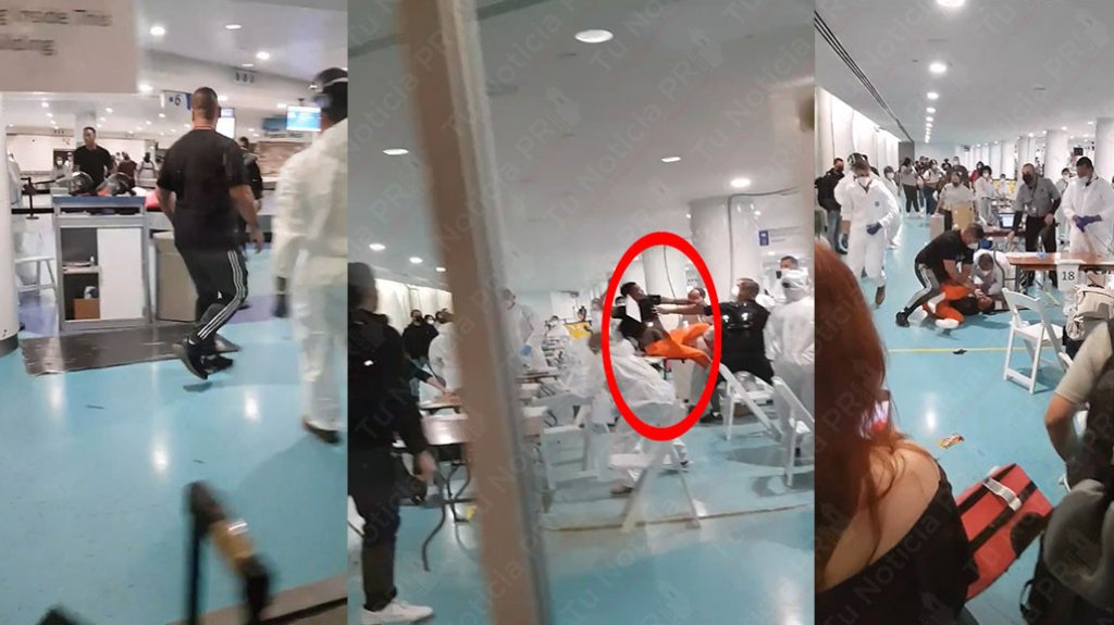  Otro video muestra al &ldquo;Guapet&oacute;n&rdquo; de aeropuerto agrediendo a los guardias nacionales 