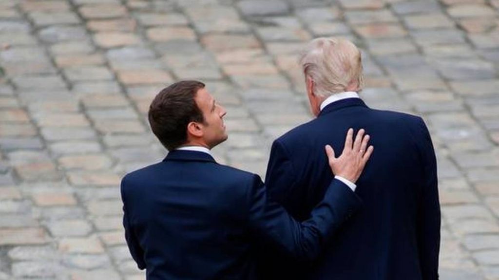  Macron advierte a Trump que hacer una guerra "contra todos" no funciona 