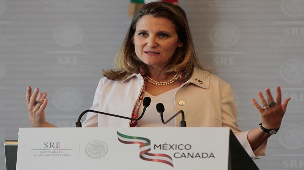  Ministra de Exterio de Canad&aacute; viajar&aacute; a Washington para continuar negociaci&oacute;n 