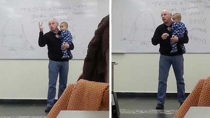 Este profesor hizo la cosa mÃ¡s impresionante cuando el bebÃ© de una estudiante comenzÃ³ a llorar en clases