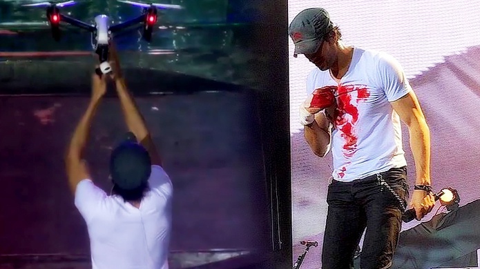 Herido Enrique Iglesias durante un concierto en MÃ©xico