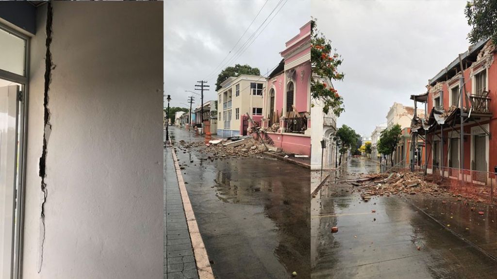  Publican videos de estructuras que cayeron em Ponce por el temblor de esta mañana 