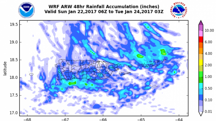 Ligero incremento en la nubosidad y precipitaciÃ³n...