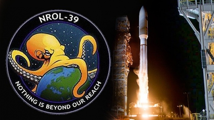 Un diabÃ³lico pulpo que estrangula la Tierra, logo del nuevo satÃ©lite espÃ­a de EE.UU.
