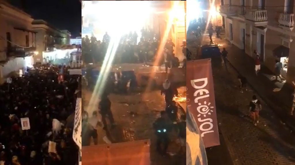  Video: Mozalbetes llegaron a joder la protesta que se llevaba tranquilamente en San Juan. 