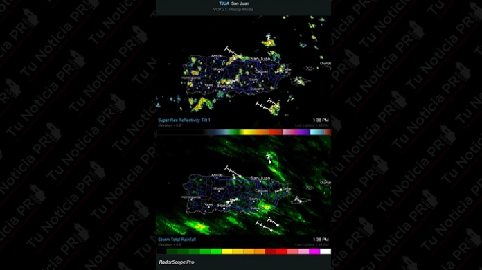 Aguaceros dispersos por el paso de un disturbio...