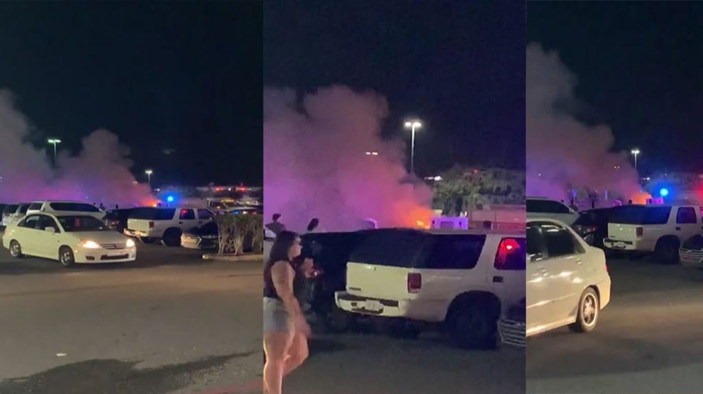  Video: Se incendia veh&iacute;culo en Plaza Escorial 