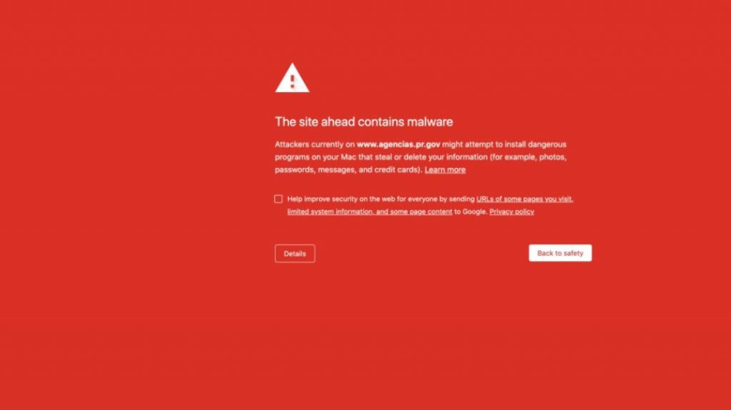  Sin acceso a m&aacute;s de una docena de p&aacute;ginas web del Gobierno de Puerto Rico, incluyendo la de La Fortaleza 