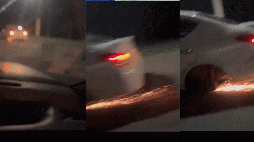  Video: Conductor aparentemente ebrio en Can&oacute;vanas transita sin una goma 