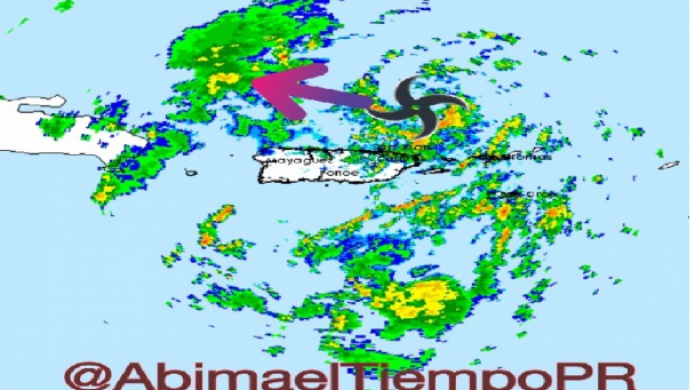 Centro de circulaciÃ³n del Invest 96L pasa justo al Noreste de P.R. 
