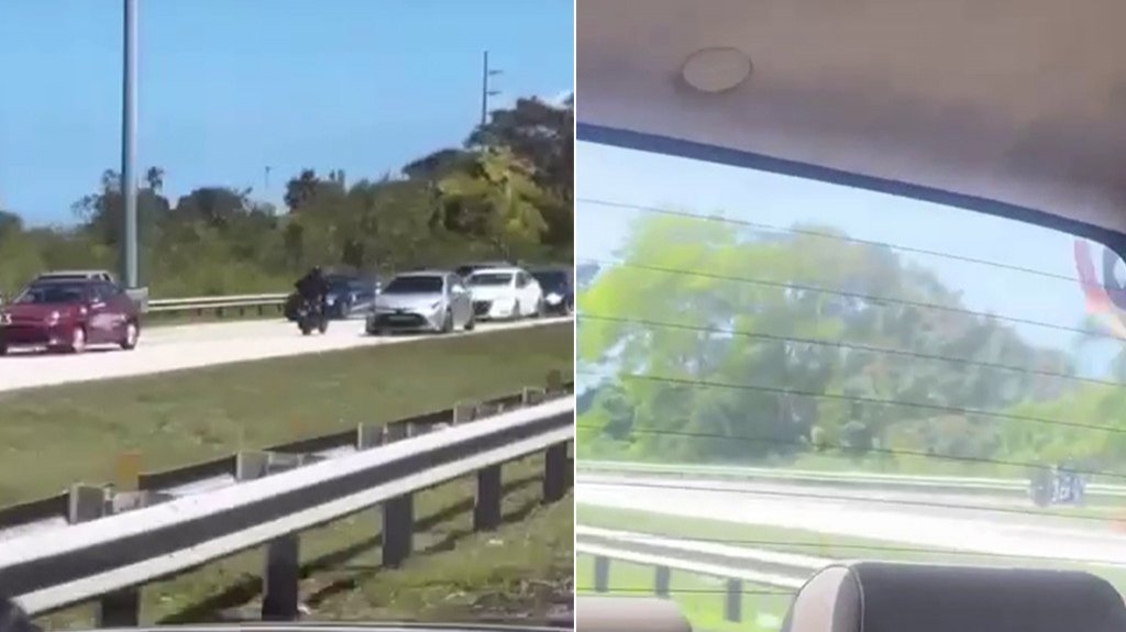  Captan en video persecuci&oacute;n a motora en contra del tr&aacute;nsito en expreso 22 