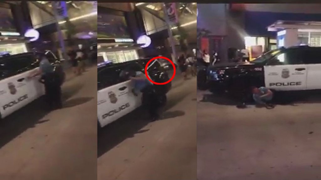  Video: &ldquo;Abusivos&rdquo; Manifestantes en Estados Unidos dejan casi inconsciente a un polic&iacute;a 