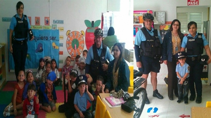 Policias se las ingenian para cumplir con el sueÃ±o de unos niÃ±os.