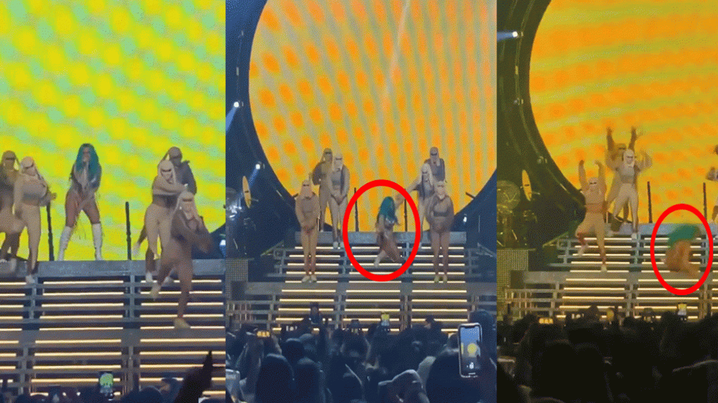  Video: Llora karolG luego de caer por unas escaleras durante un concierto 