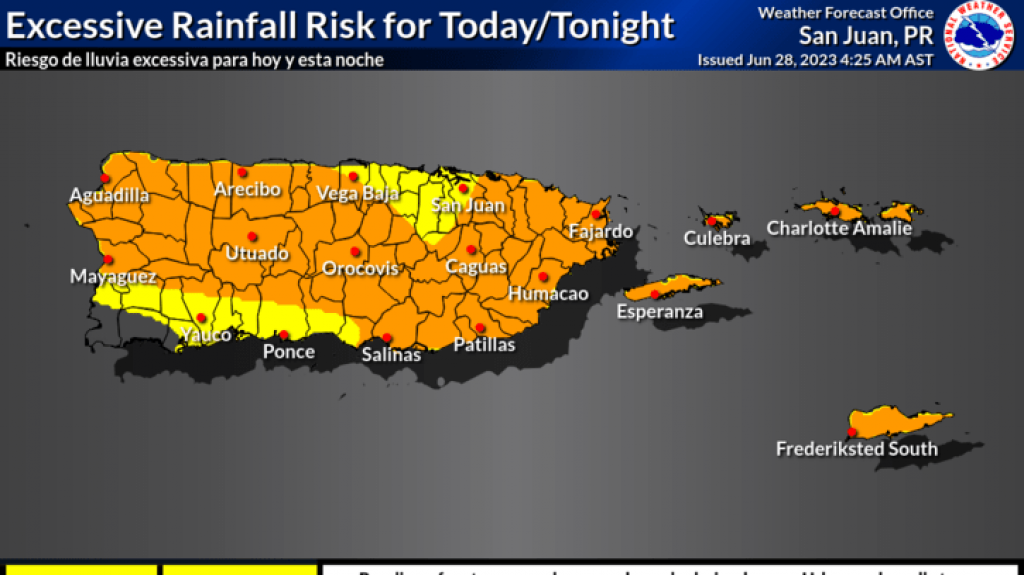  Expectativa de condiciones climáticas peligrosas para gran parte de Puerto Rico 