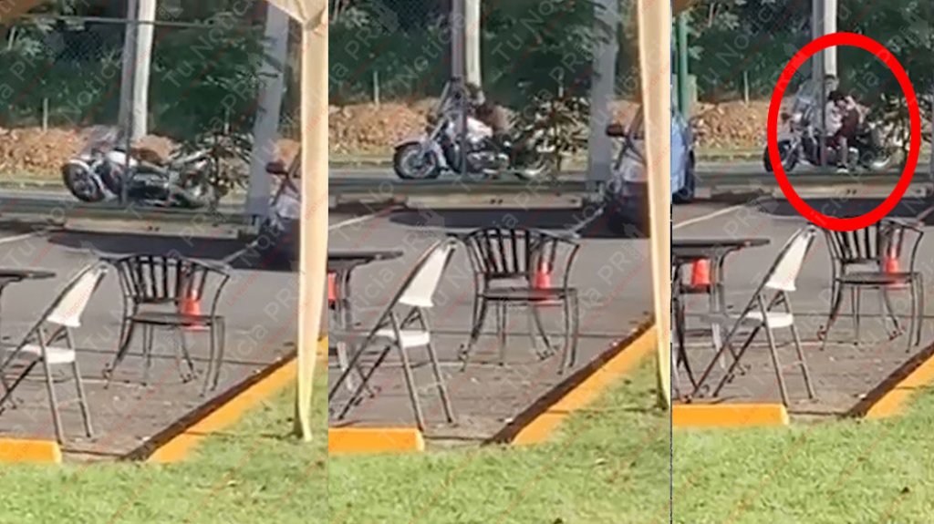  Captan en video a un hombre intentando robarse la motora de uno de los polic&iacute;as ca&iacute;dos hoy en Carolina 
