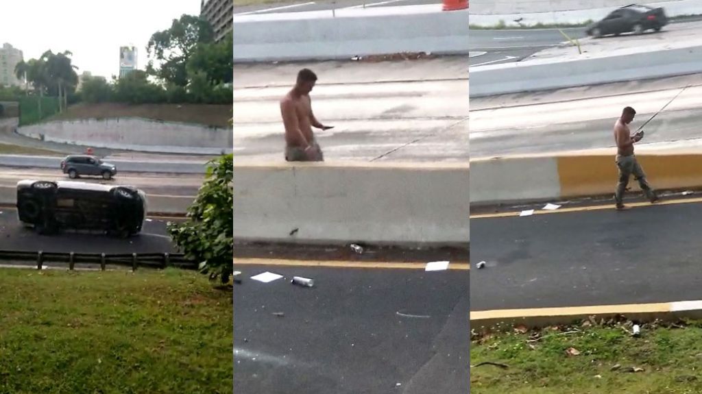  Publican video del momento en que hombre es tiroteado llegando al t&uacute;nel minillas de San Juan 