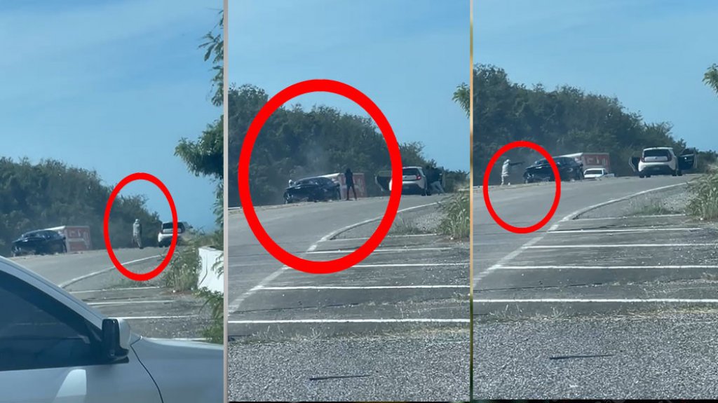  Captan en video momento en que acribillan a tiros a dos personas en expreso de Guayama 