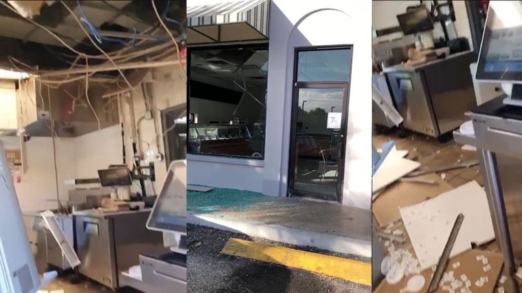  En video los da&ntilde;os por el tembl&oacute; en el restaurante el Mes&oacute;n de Ponce 