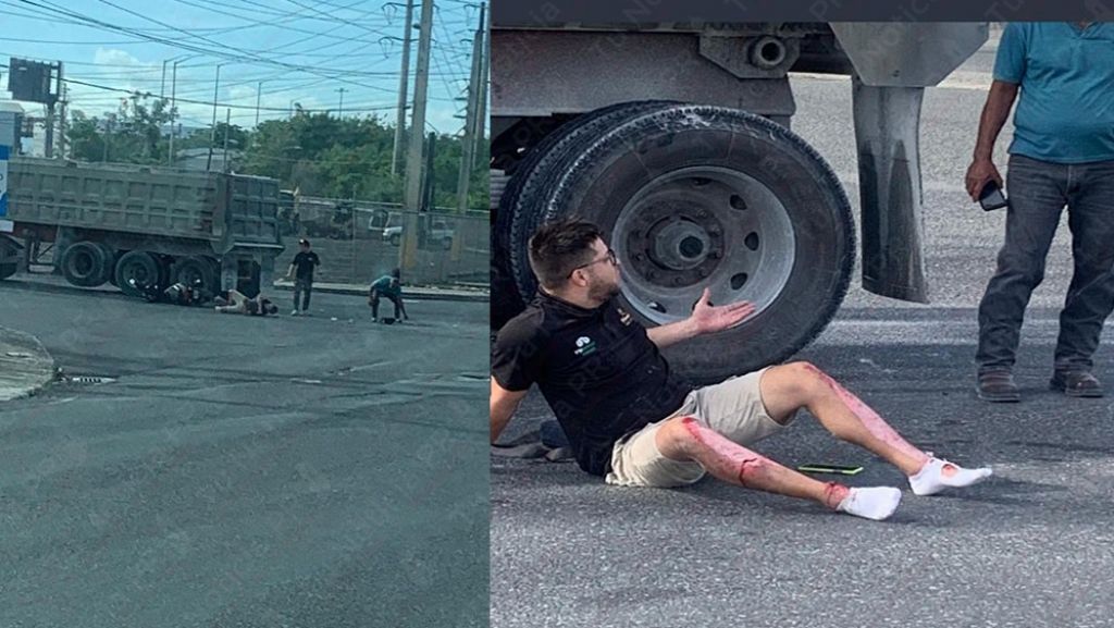  &iexcl;Se salv&oacute; por un pelo! Luego que un cami&oacute;n le pasara por encima a su motora en San Juan 