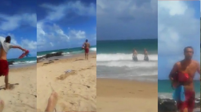 Video: Joven Salvavidas rescata un turista arrastrado por la corriente en Playa de Condado 