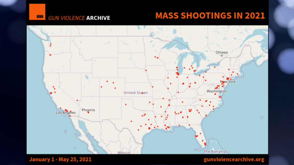  Tiroteos masivos durante el fin de semana pasado dejaron 11 muertos y 69 heridos en EEUU 